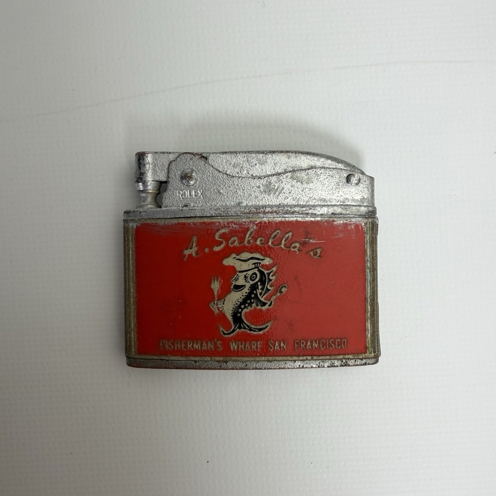 Vintage Rolex Lighter A. Sabellas Fishermans Wharf San Francisco Advertisement